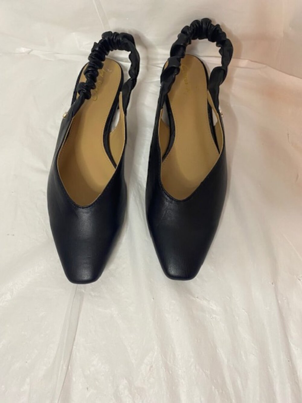 Circus NY by Sam Edelman Omina Black Slingback Pointed-Toe Flats